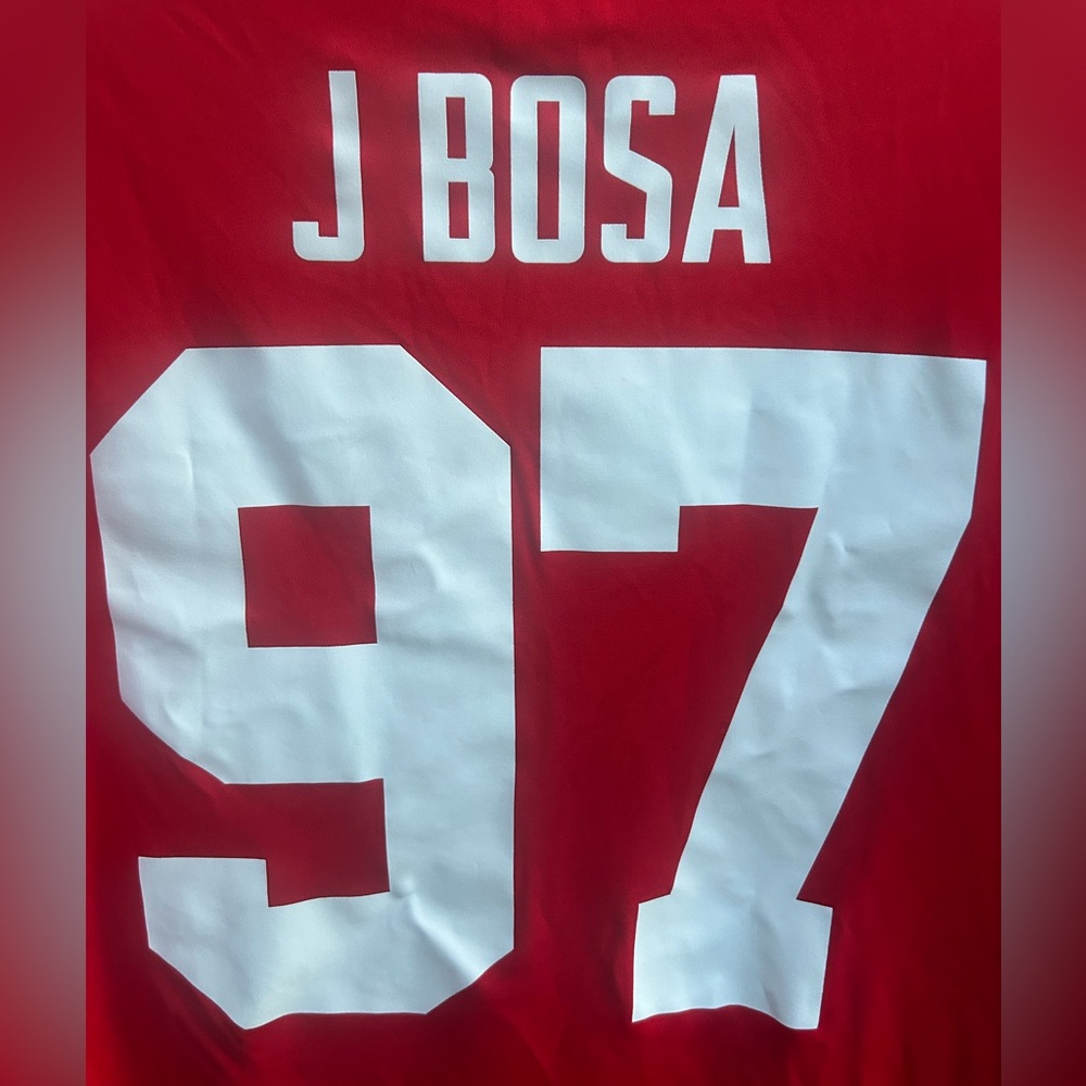 TEAM Nike Joey Bosa #97 Ohio State Buckeyes Medium Dri-Fit Jersey Red White M1 - Picture 4 of 7